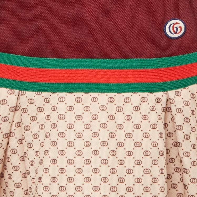 Pre Owned Gucci Kids GG Monogram Technical Jersey Dress 12-18M