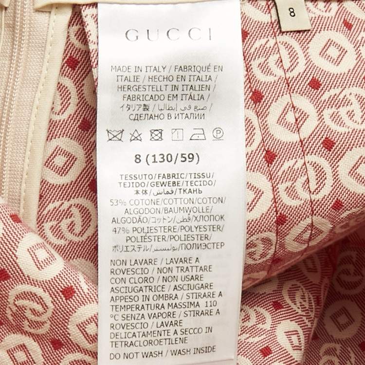 مملوكة مسبقًا Gucci Kids Red Logo Jacquard Mini Skirt 8 Yrs