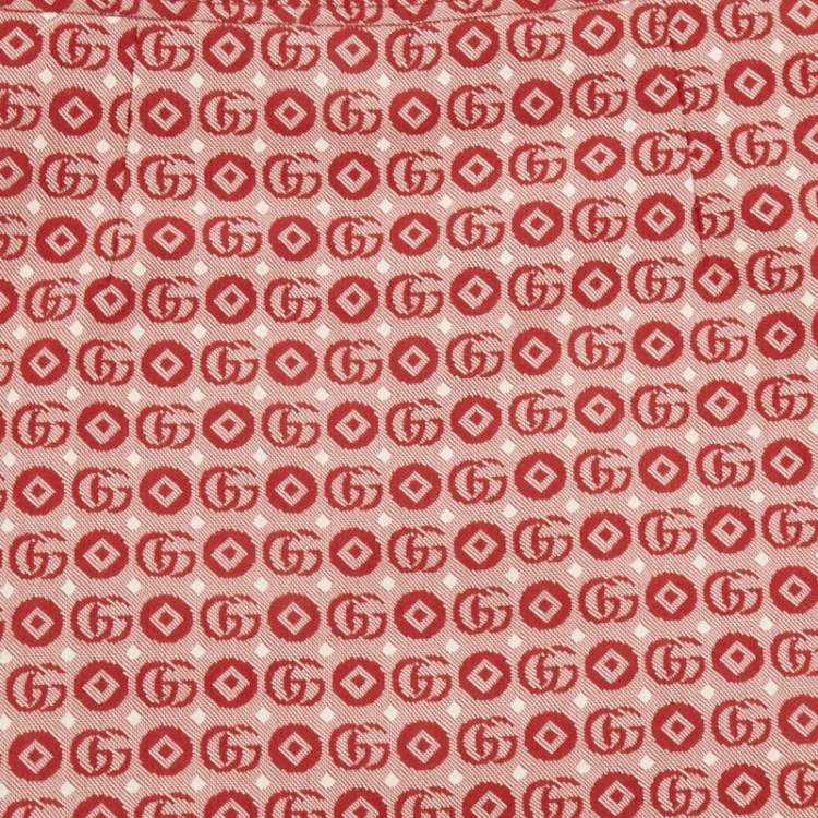 مملوكة مسبقًا Gucci Kids Red Logo Jacquard Mini Skirt 8 Yrs