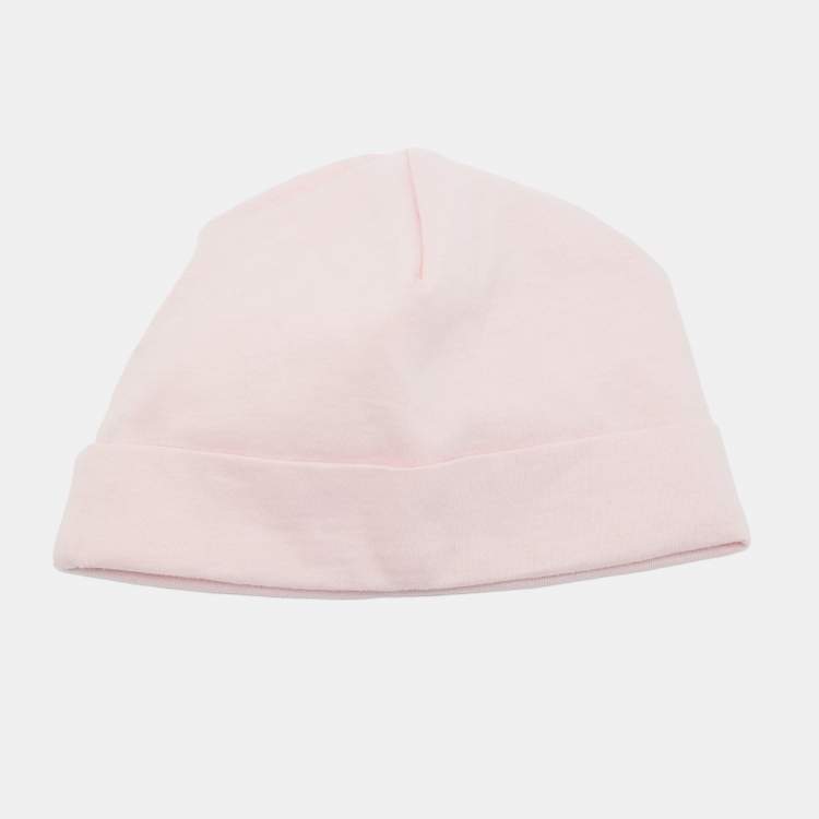 Pre Owned Gucci Pink Baby Cotton Blend Beanie Hat 9-12M