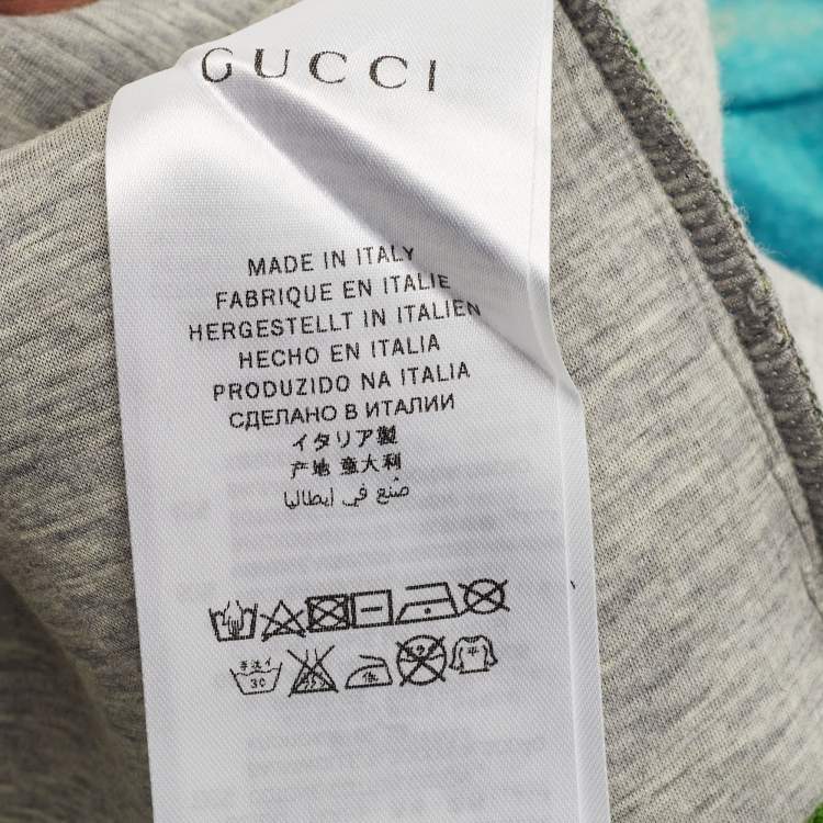 Pre Owned Gucci Kids Blue Garden Print Neoprene Sweatshirt 6Yrs