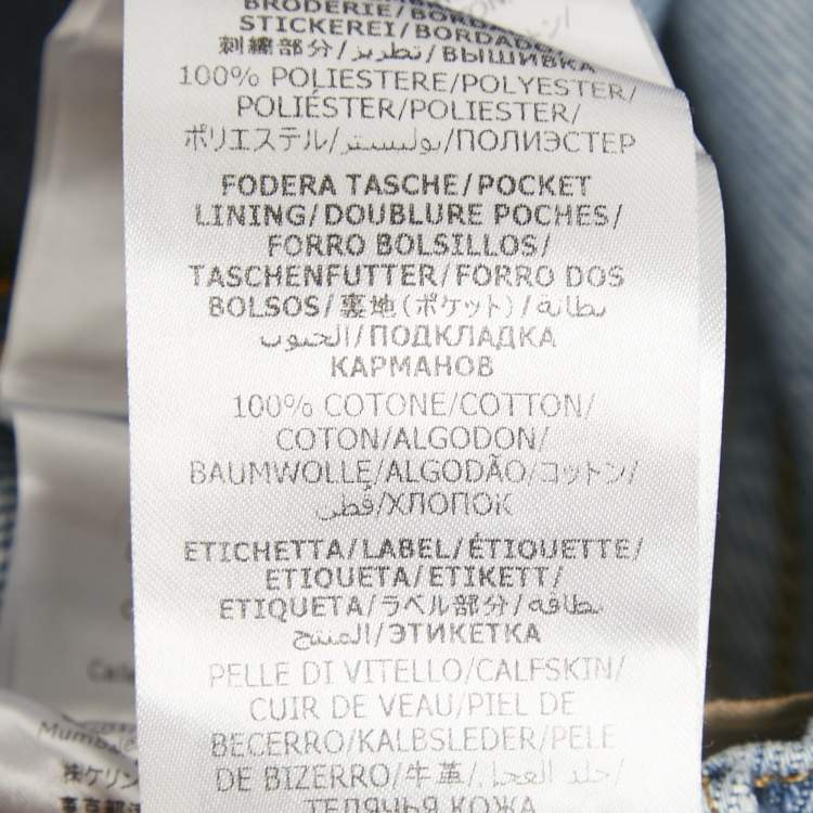 Pre Owned Gucci Kids Blue Denim Regular Fit Jeans 8Yrs/Waist 24"