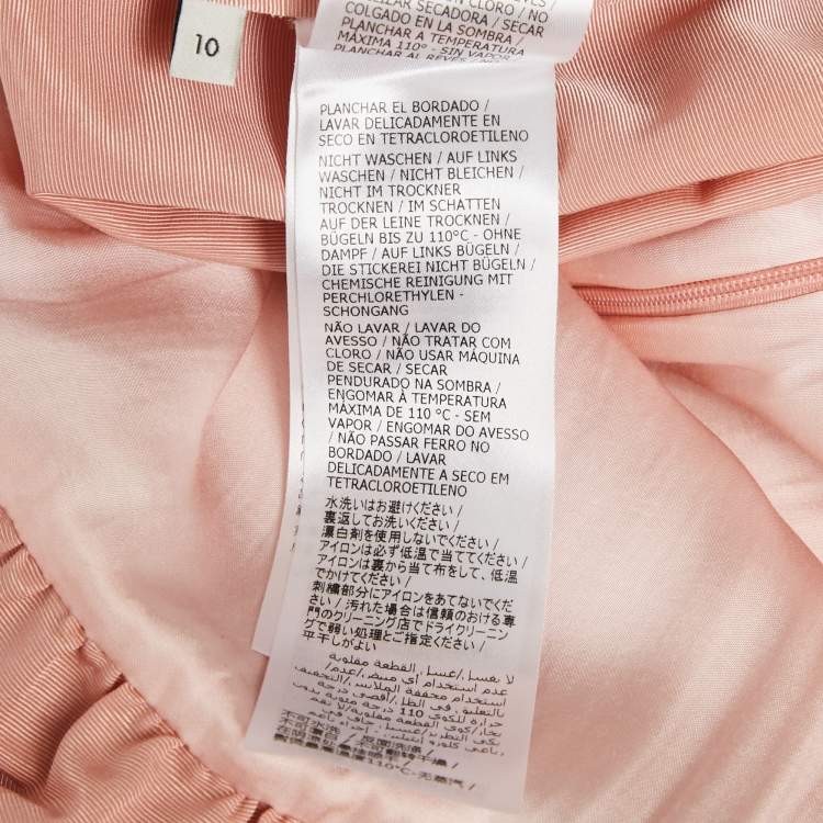 مملوكة مسبقًا فستان غوتشي للأطفال زهري بياقة لامعة اصطناعية 10 سنوات