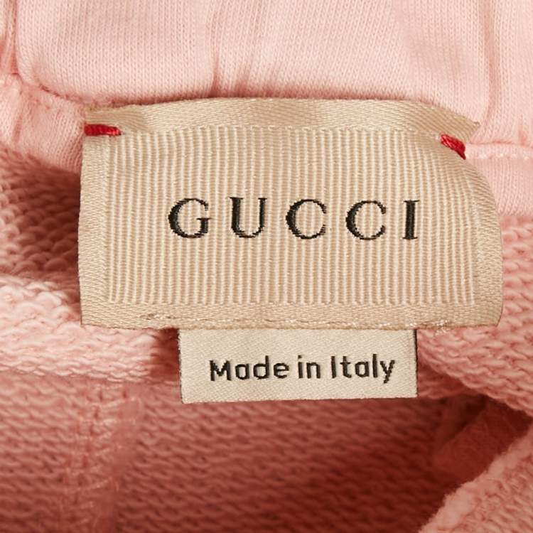 Pre Owned Gucci Kids Pink Web Trim Cotton Mini Skirt 4Yrs 