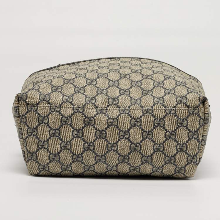 Pre Owned حقيبة ظهر غوتشي من قماش GG سوبرم ب لون كحلي/بيج