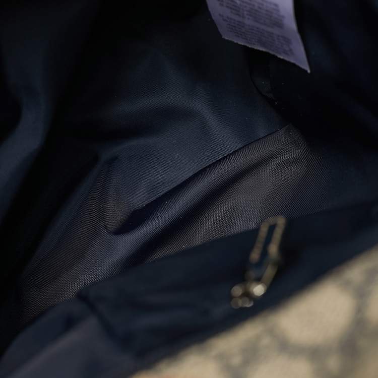 Pre Owned حقيبة ظهر غوتشي من قماش GG سوبرم ب لون كحلي/بيج