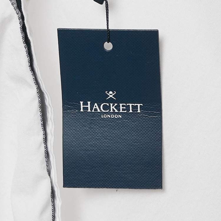 Pre Owned Hackett White Cotton Full Sleeve Button Front Shirt 15-16 Yrs