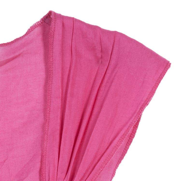 Pre Owned Gaultier Junior Pink Tiered Sleeveless Cotton Dress 8 Yrs