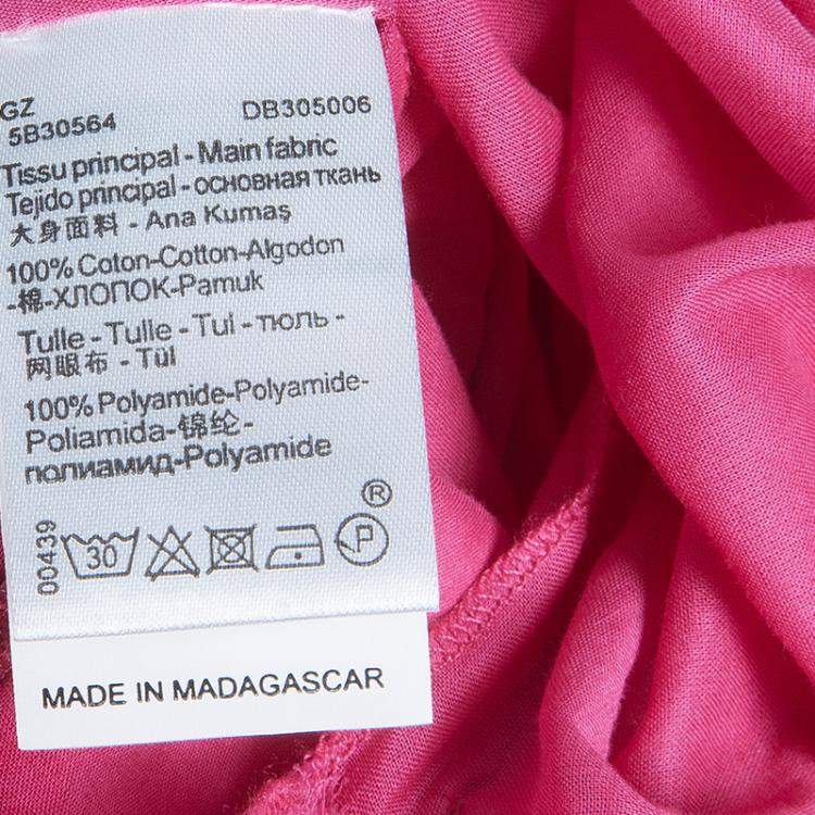 Pre Owned Gaultier Junior Pink Tiered Sleeveless Cotton Dress 8 Yrs