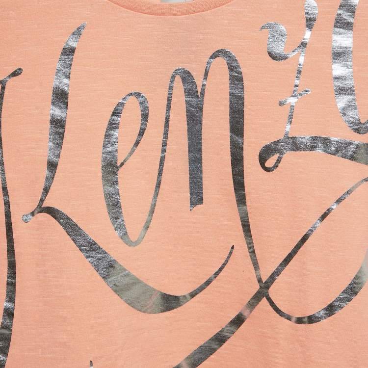 Pre Owned Kenzo Kids Orange Jersey Janette T-Shirt 8 Yrs 
