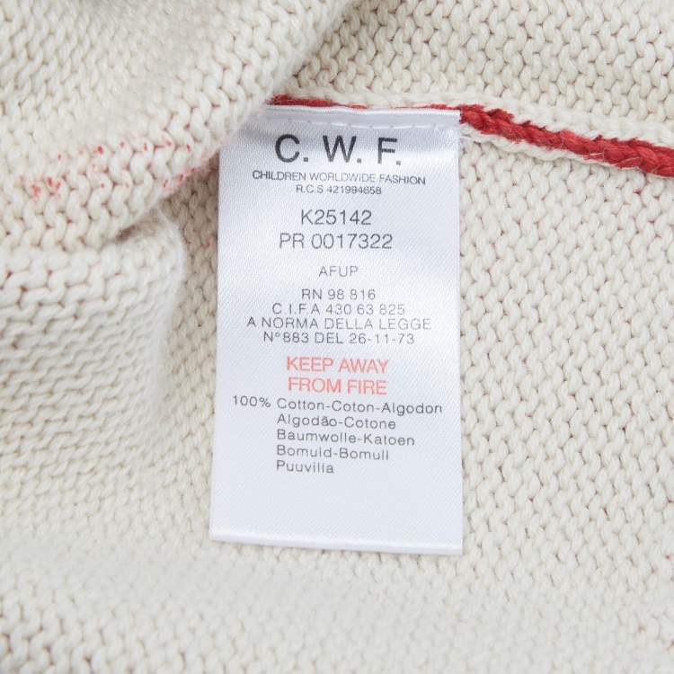 Pre Owned Kenzo Burgundy Logo Printed Cotton Knit Cardigan 12 Years