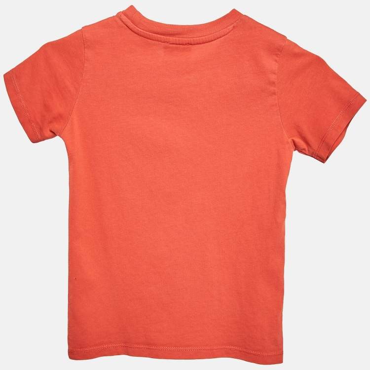 Pre Owned Kenzo Kids Red Tiger Logo Print Jersey T-Shirt 4 Yrs