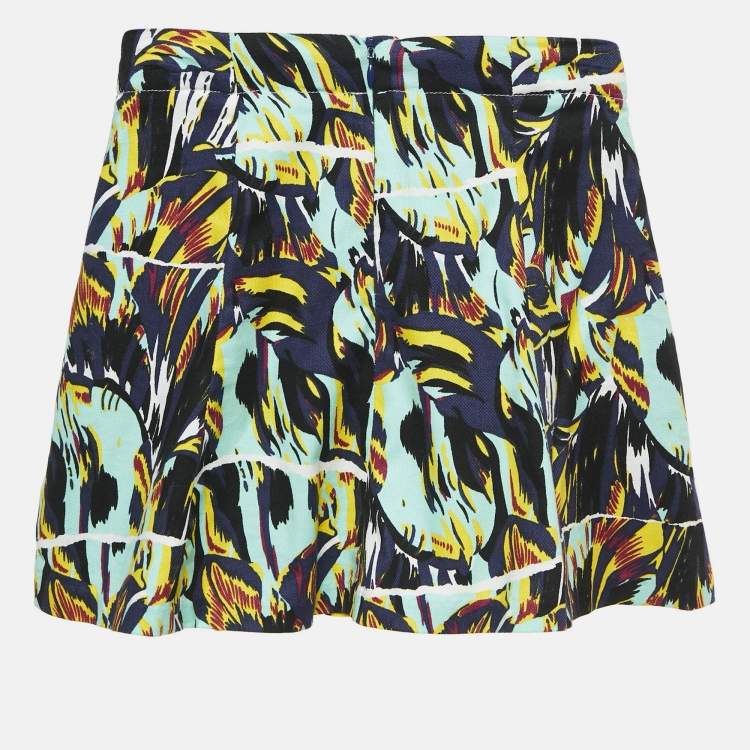 Pre Owned Kenzo Kids Multicolor Abstract Print Cotton Skirt 10 Yrs