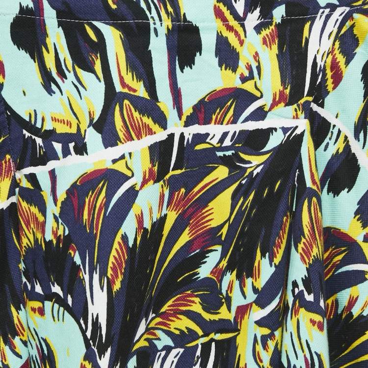 Pre Owned Kenzo Kids Multicolor Abstract Print Cotton Skirt 10 Yrs