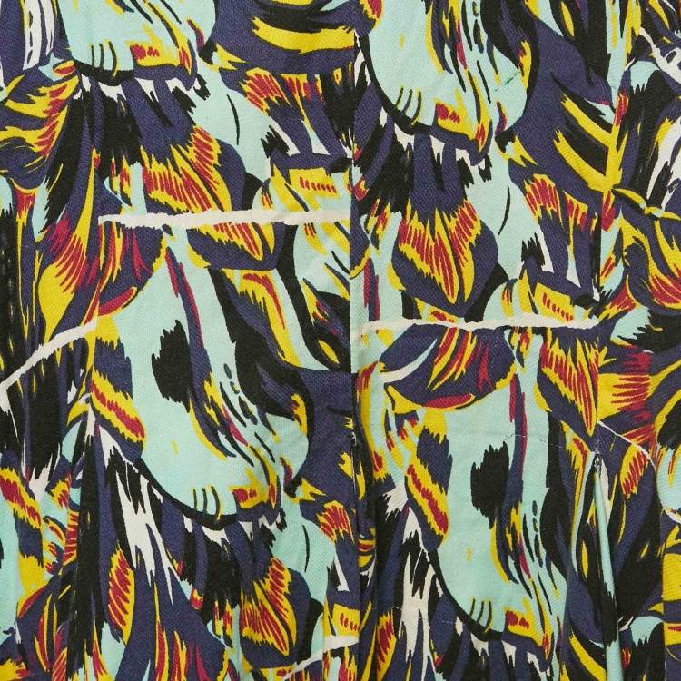 Pre Owned Kenzo Kids Multicolor Printed Cotton Sleeveless Dress 12 Yrs
