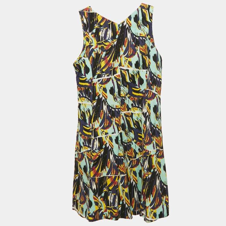 Pre Owned Kenzo Kids Multicolor Printed Cotton Sleeveless Dress 12 Yrs