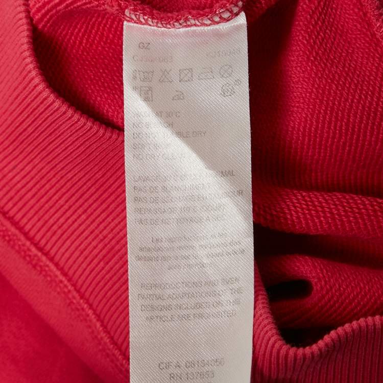 Pre Owned Kenzo Pink Eye Logo Embroidered Cotton Knit Sweatshirt 10 Yrs