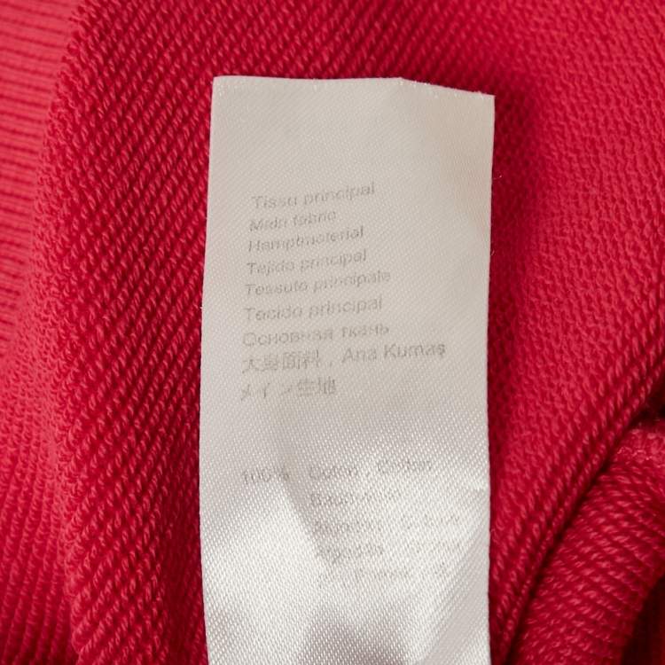 Pre Owned Kenzo Pink Eye Logo Embroidered Cotton Knit Sweatshirt 10 Yrs