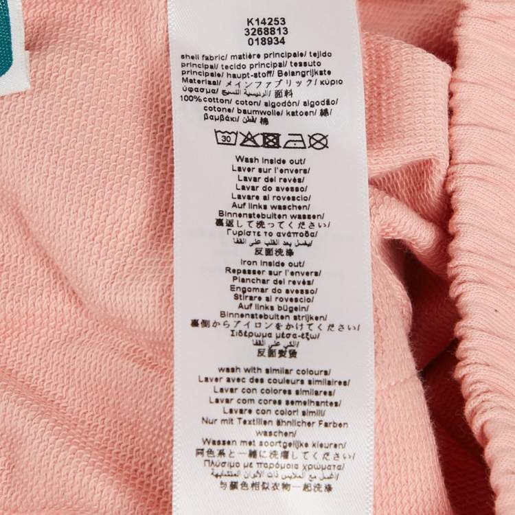 Pre Owned Kenzo Pink Logo Embroidered Cotton Knit Shorts 12 Yrs