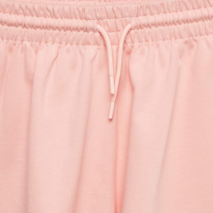 Pre Owned Kenzo Pink Logo Embroidered Cotton Knit Shorts 12 Yrs