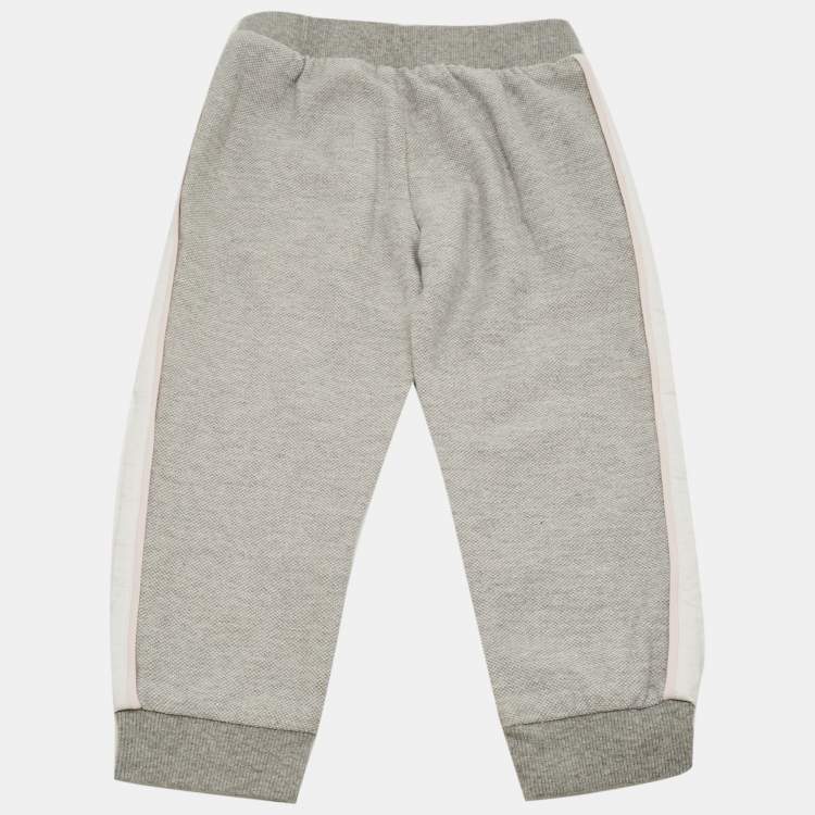 Pre Owned Kenzo Kids Grey Logo Applique Cotton Joggers 4Yrs