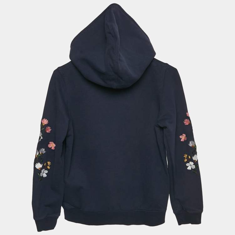 Pre Owned Kith Kids Navy Blue Floral Embroidered Cotton Zip-Up Jacket 10/12 Yrs 