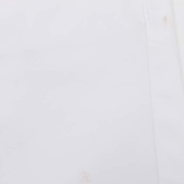 Pre Owned Lanvin White Bermudas Stretch Cotton Shorts 10 Yrs