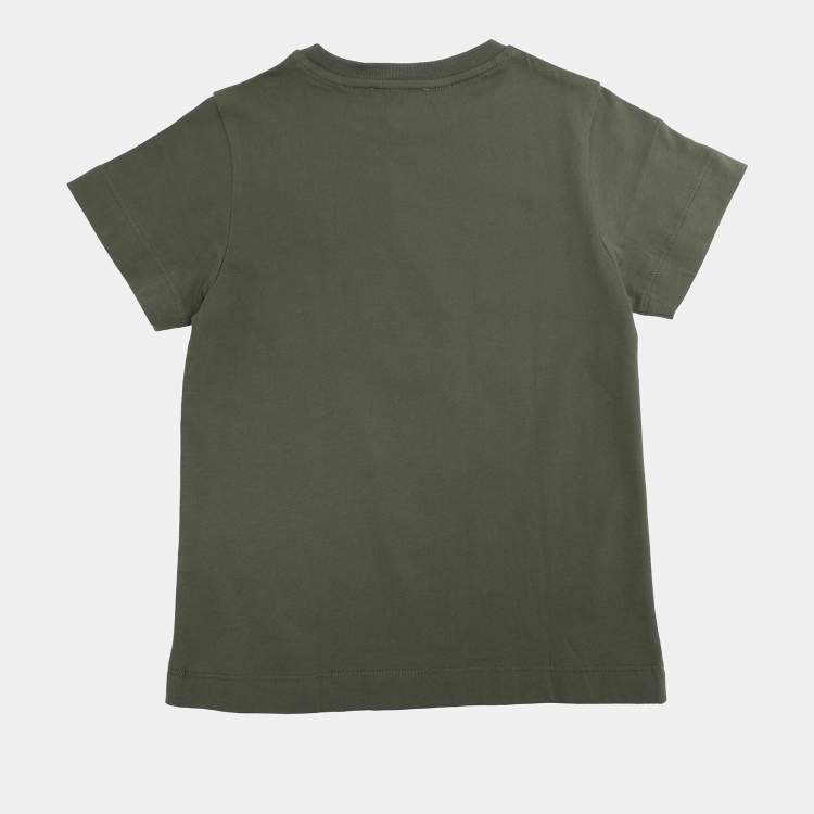 Pre Owned Lanvin Green Spider Print Jersey T-Shirt 6 Yrs
