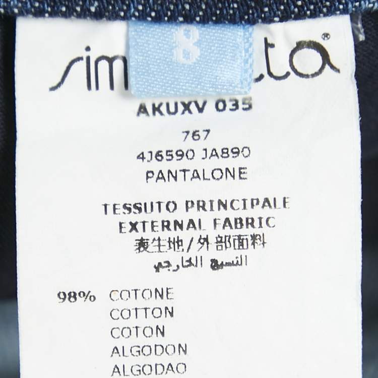 Pre Owned Lanvin Kids Blue Denim Skinny Jeans 8 Yrs Waist 22'