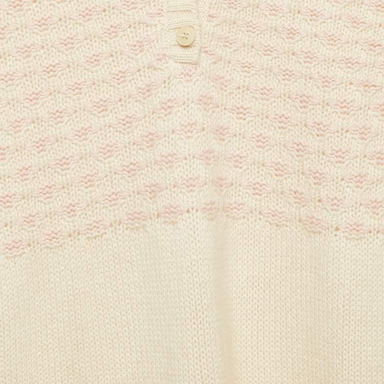 Pre Owned Loro Piana Patterned Cashmere Knit Short Dress 10Yrs