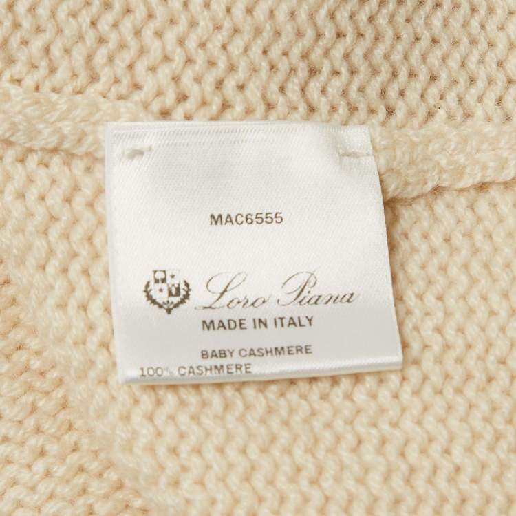 Pre Owned Loro Piana Patterned Cashmere Knit Short Dress 10Yrs