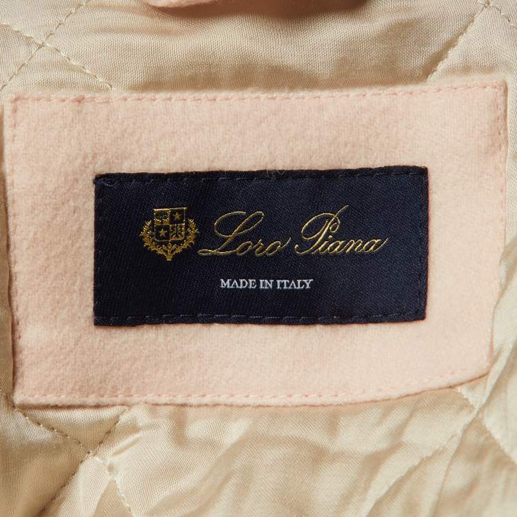 Pre Owned  Loro Piana Kids Pink Cashmere Detachable Fox Fur Hood Icery Jacket 12 Yrs