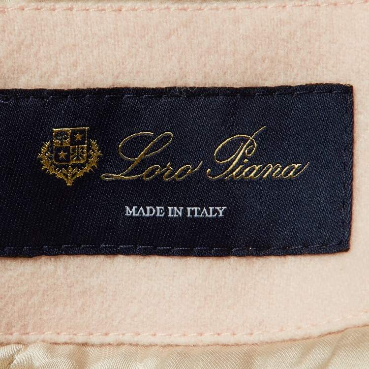 Pre Owned  Loro Piana Kids Pink Cashmere Detachable Fox Fur Hood Icery Jacket 12 Yrs