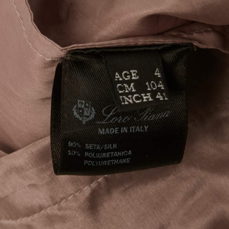 Pre Owned Loro Piana Kids Pink Silk Blend Jacket 4Yrs