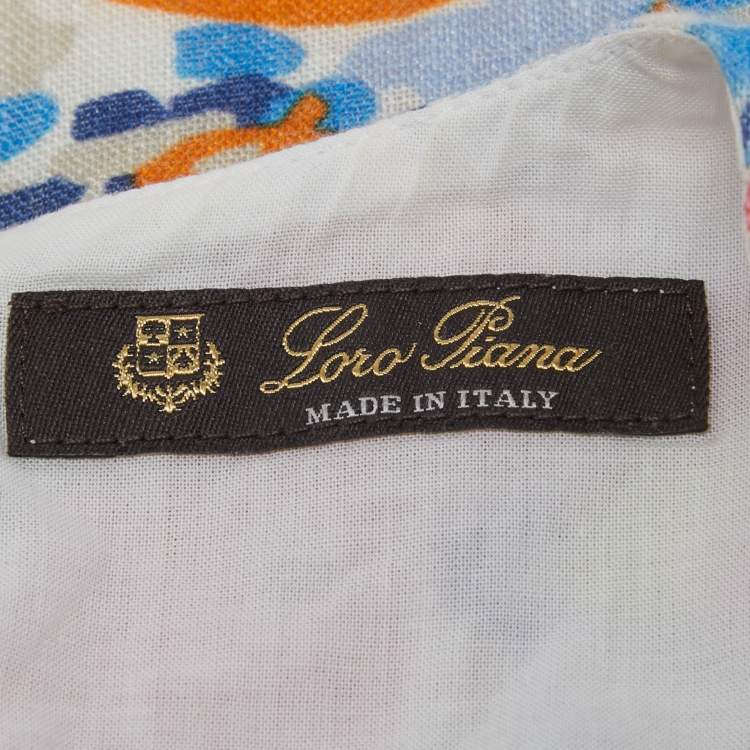 Pre Owned Loro Piana Multicolour Vacation Print Ruffle Dress 4Yrs