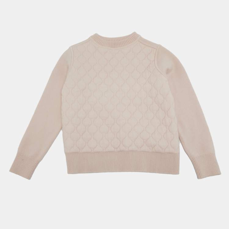 Pre Owned Loro Piana Pink Cashmere Cable Knit Sweater 4Yrs