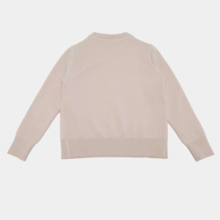 Pre Owned Loro Piana Pink Cashmere Cable Knit Sweater 4Yrs