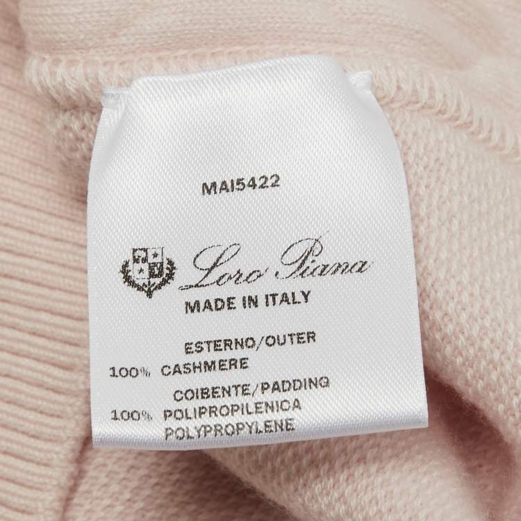 Pre Owned Loro Piana Pink Cashmere Cable Knit Sweater 4Yrs