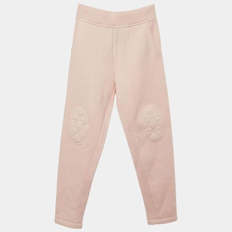 Pre Owned Loro Piana Light Pink Cashmere Padded Patch Detail Pants 4Yrs