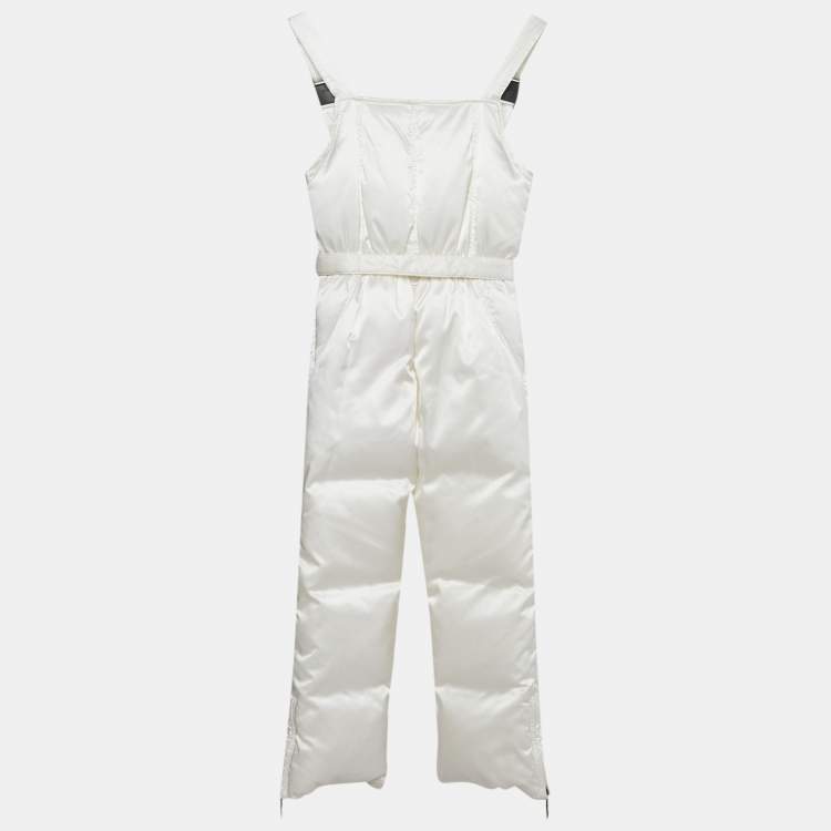 Pre Owned Manudieci Kids Ecru Synthetic Down Jumpsuit 10Y