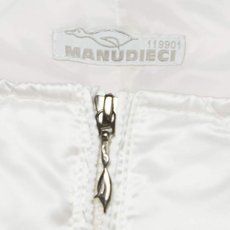 Pre Owned Manudieci Kids Ecru Synthetic Down Jumpsuit 10Y