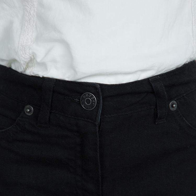 Pre Owned Little Marc Jacobs Black Zip Detail Skinny Jeans 6 Yrs