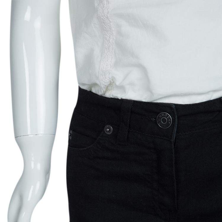 Pre Owned Little Marc Jacobs Black Zip Detail Skinny Jeans 6 Yrs