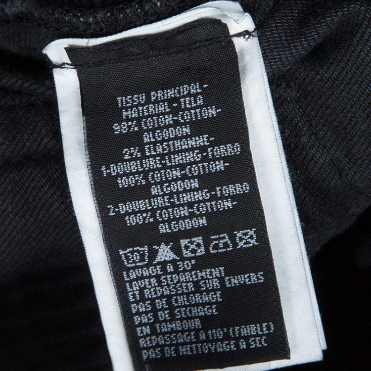 Pre Owned Little Marc Jacobs Black Zip Detail Skinny Jeans 6 Yrs