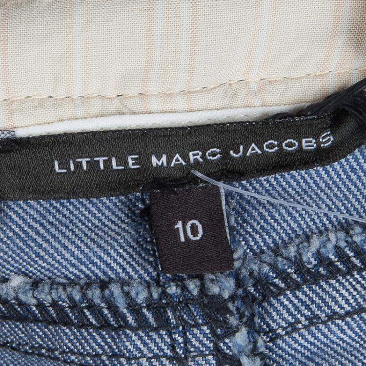 Pre Owned Little Marc Jacobs Indigo Denim Mini Skirt 10 Yrs