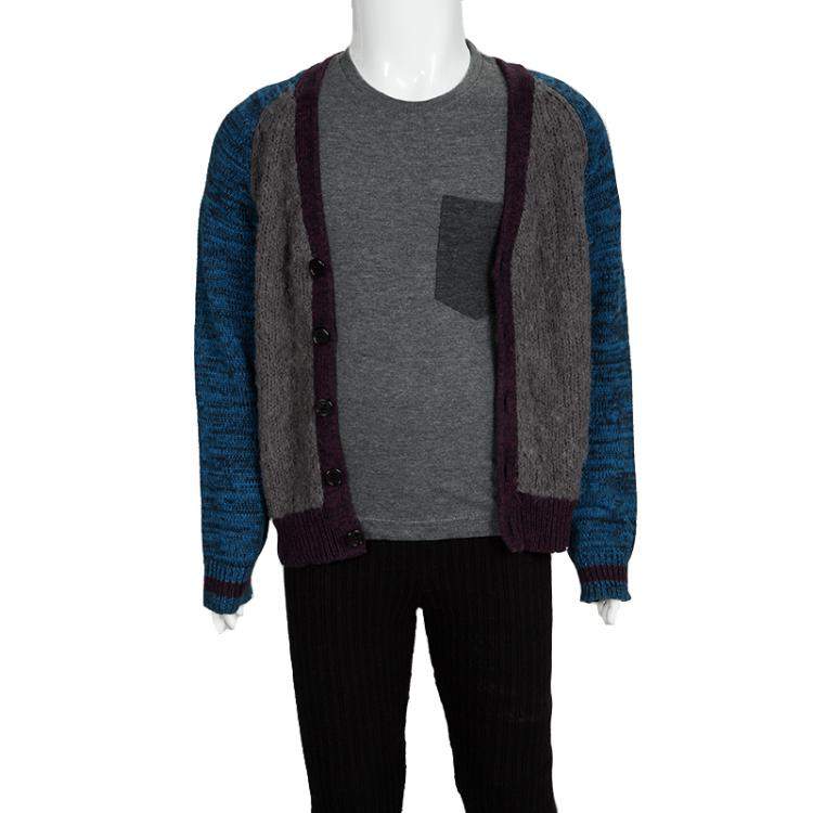 Pre Owned Little Marc Jacobs Colorblock Knit Buttondown Cardigan 5 Yrs