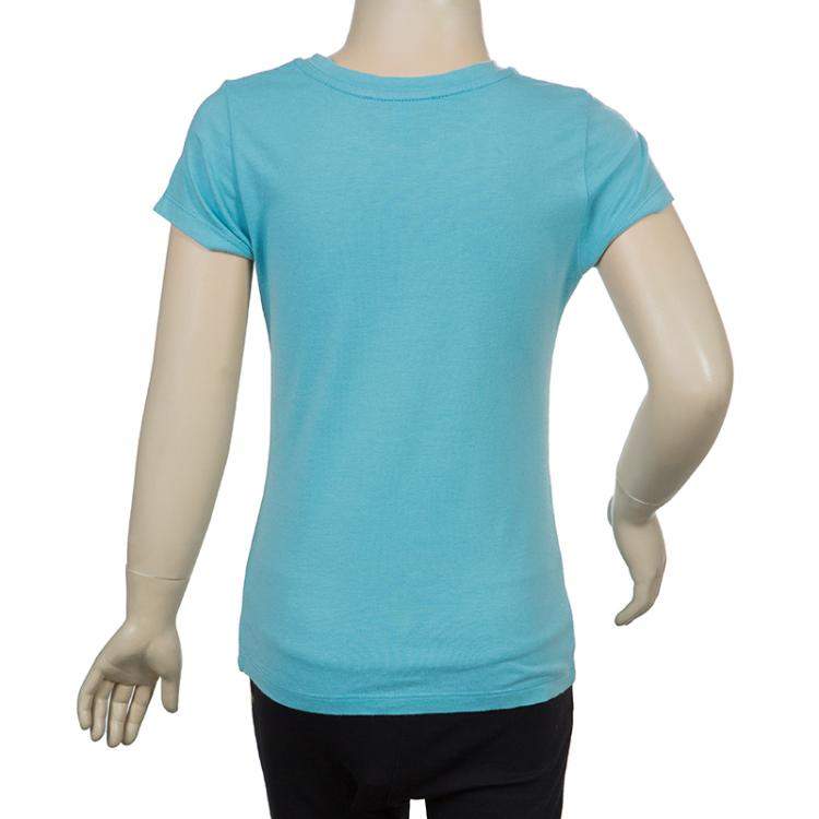 Pre Owned Little Marc Jacobs Blue Graphic Print Short Sleeve T Shirt 8 Yrs
