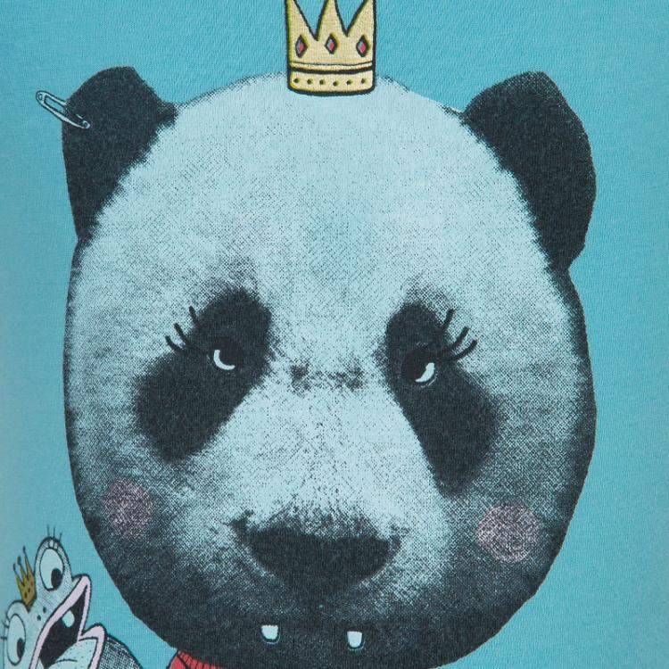 Pre Owned Little Marc Jacobs Blue Graphic Print Short Sleeve T Shirt 8 Yrs
