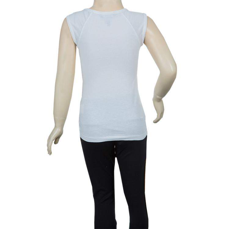 Pre Owned Little Marc Jacobs White Graphic Print T Shirt 6 Yrs