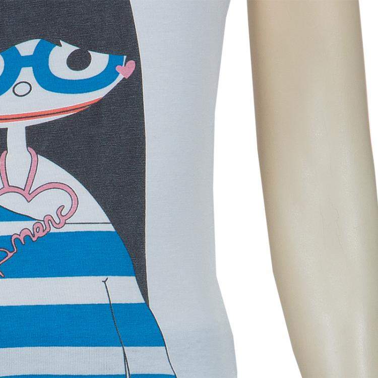 Pre Owned Little Marc Jacobs White Graphic Print T Shirt 6 Yrs